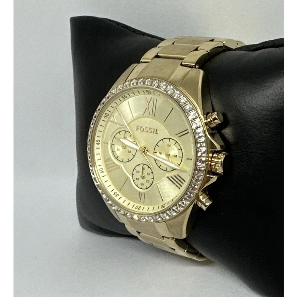 Fossil Modern BQ1775 Womens Gold Stainless Steel Analog Dial Quartz Watch HME682